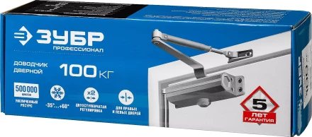 Доводчик дверной ЗУБР &quot;ПРОФЕССИОНАЛ&quot; для дверей массой до 40 кг цвет белый 37911-50 купить в Ханты-Мансийске