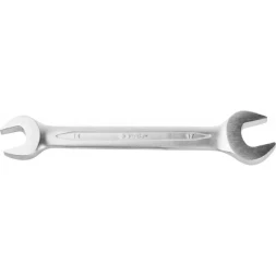 Ключ ЗУБР "ПРОФИ" гаечный рожковый, Cr-V сталь, хромированный, 14х17мм 27027-14-17