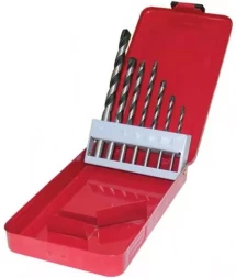 Набор сверл для бетона Ф4-12 мм 7 штук металлический футляр 9362