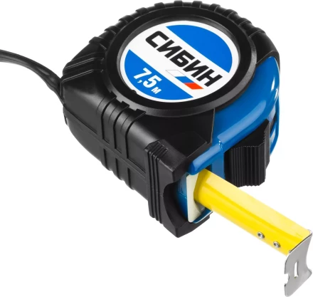 Рулетка СИБИН, обрезиненный пластиковый корпус, 7,5м/25мм 34019-08-25 купить в Ханты-Мансийске