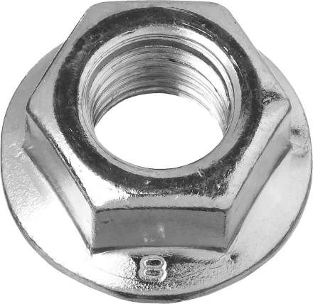Гайка ЗУБР &quot;МАСТЕР&quot; DIN 6923 с фланцем, класс прочности 8, оцинкованная,  M16, 5кг 303630-16 купить в Ханты-Мансийске