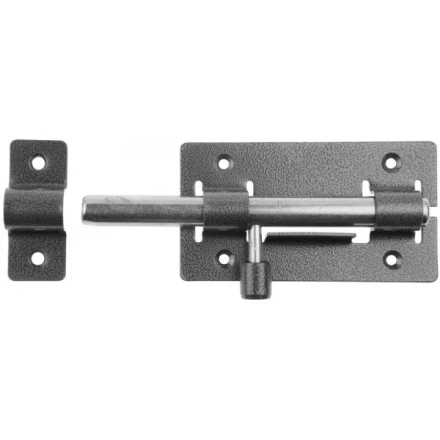 Задвижка накладная &quot;ЗД-01&quot; для дверей, корпус-порошковое покрыт/стержень-покрыт цинк, серебро, круг засов 14мм, 64х115мм 37772-1 купить в Ханты-Мансийске