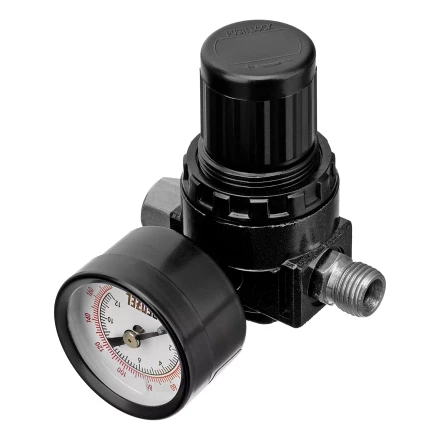 Регулятор давления с манометром Denzel R1500, 12 бар, 1/4&quot;, 57491 купить в Ханты-Мансийске