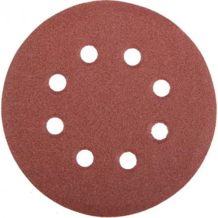Круг шлифовальный универсальный STAYER "MASTER" из абразивной бумаги на велкро основе, 8 отверстий, Р120, 125мм, 5шт 35452-125-120 купить в Ханты-Мансийске
