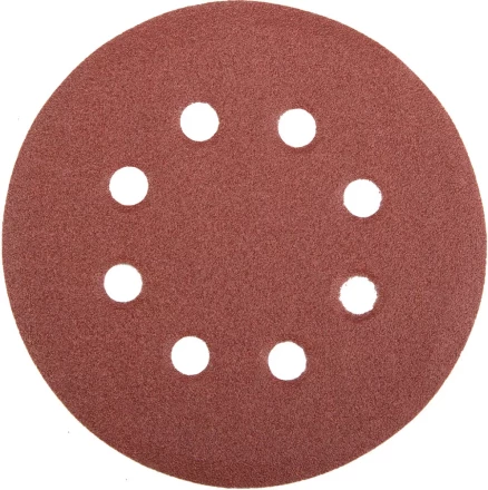 Круг шлифовальный универсальный STAYER "MASTER" из абразивной бумаги на велкро основе, 8 отверстий, Р120, 125мм, 5шт 35452-125-120 купить в Ханты-Мансийске