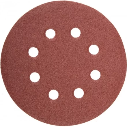 Круг шлифовальный универсальный STAYER "MASTER" из абразивной бумаги на велкро основе, 8 отверстий, Р80, 125мм, 5шт 35452-125-080 купить в Ханты-Мансийске