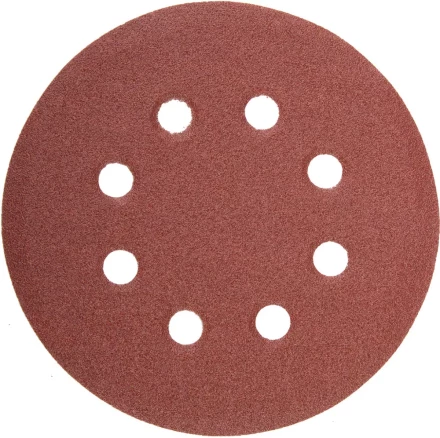 Круг шлифовальный универсальный STAYER "MASTER" из абразивной бумаги на велкро основе, 8 отверстий, Р80, 125мм, 5шт 35452-125-080 купить в Ханты-Мансийске