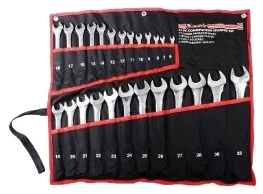 Набор ключей комбинированных 6 - 32 мм 25 шт CrV полированный хром MATRIX 15425 купить в Ханты-Мансийске