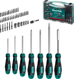 Набор: отвертки X-Drive с кованым хромомолибденованадиевым стержнем SlimFit, ситема насечек NSS, двухкомпонентная рукоятка 25815