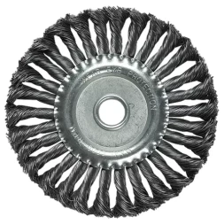 Щетка для УШМ 175 мм, посадка 22,2 мм, плоская, крученая металлическая проволока MATRIX 74636