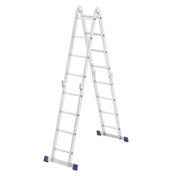 Лестница алюминиевая шарнирная 4х4 ступени Сибртех 97882