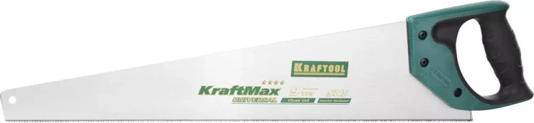 Ножовка "KraftMax" UNIVERSAL, универсальный точный рез, универсальный мелкий закаленный зуб, 9/10 TPI, 550мм, KRAFTOOL 15223-55 купить в Ханты-Мансийске