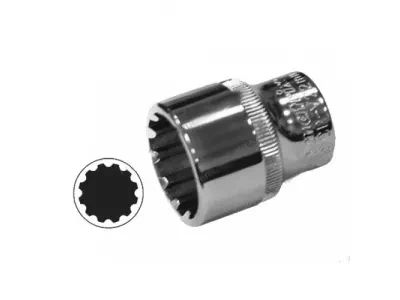 Головка торцевая  27 мм, универсальная, SPLINE, CrV, хромированная  MATRIX MASTER 13160 купить в Ханты-Мансийске