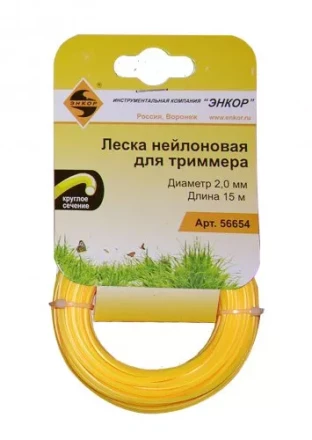 Леска нейл. для трим.,ф1,4ммх15м, круг Энкор 1/20 56650 купить в Ханты-Мансийске
