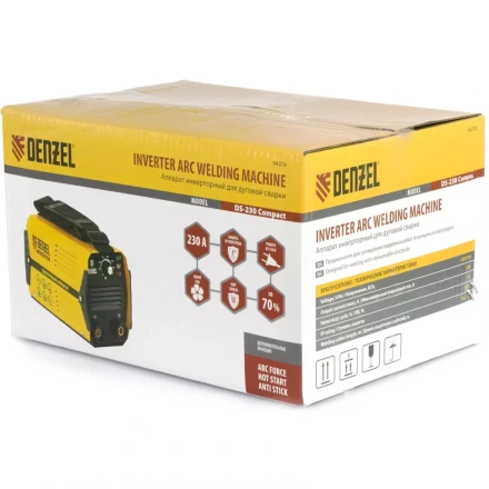 Аппарат инверторный дуговой сварки DENZEL DS-230 Compact 94374 купить в Ханты-Мансийске