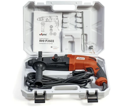 Перфоратор ESPIRA RHI-P2603 (sds plus 220–240В/50 Гц, мощн. 800 Вт, 0-1180 об/м, эн.уд. 3,2 Дж), 400451 купить в Ханты-Мансийске