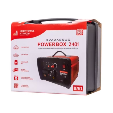 Инверторное пуско-зарядное устройство KVAZARRUS PowerBox 240i, таймер, пластиковый кейс купить в Ханты-Мансийске