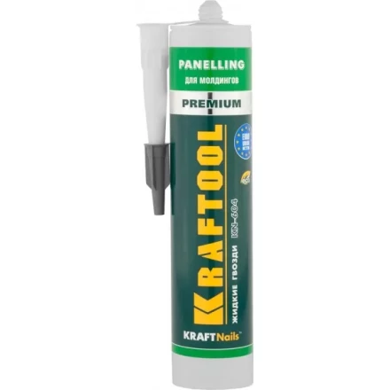 Клей монтажный KRAFTOOL KraftNails Premium KN-604, для молдингов, панелей и керамики, без растворителей, 310мл 41349_z01 купить в Ханты-Мансийске