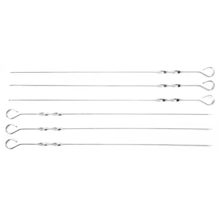 Шампуры KRAFTOOL "EXPERT" плоские, усиленные, нерж. сталь 2мм, длина 600мм, в блистере, 6шт 68331-60-H6 купить в Ханты-Мансийске