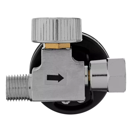 Регулятор давления с манометром для краскораспылителя Denzel K1500, 12 бар, 1/4", 57001 купить в Ханты-Мансийске