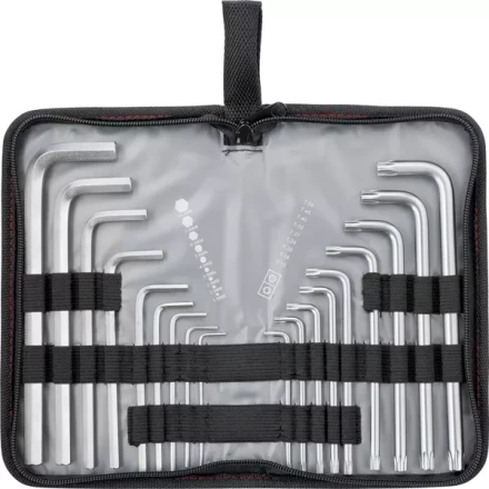 Набор ключей шестигранных имбусовых HEX-TORX,  18 шт: HEX 1,5–10 мм, T10-T50, CrV, удлиненные, сатин  MATRIX 12315 купить в Ханты-Мансийске