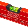 Уровень коробчатый усиленный MIRAX, утолщенный профиль, 3 противоударных ампулы (1 поворотная на 360 град), с ручками, 120 см 34603-120 купить в Ханты-Мансийске