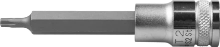 Торцовая бита-головка KRAFTOOL &quot;INDUSTRIE QUALITAT&quot;, удлиненная, материал S2, TORX, сатинированная, 1/2&quot;, Т25 27906-25_z01 купить в Ханты-Мансийске