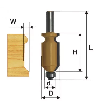 Фреза кромочная фигурная Ф222Х41 мм хвостовик 12 мм 46407 купить в Ханты-Мансийске