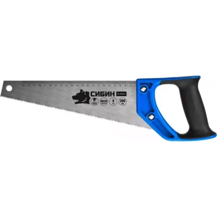 Ножовка по дереву компактная (пила) ТУЛБОКС 300 мм, шаг 9 TPI (3 мм), СИБИН 15056-30 купить в Ханты-Мансийске