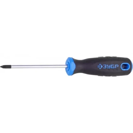 Отвертка ЗУБР &quot;ПРОФИ&quot; хромованадиевая сталь, двухкомпонентная рукоятка, магнит наконечник, PH1x100мм 25232-1-100_z01 купить в Ханты-Мансийске