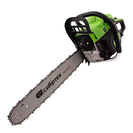 Пила цепная бензиновая БП-5850, 58 см3, шина 50 см, шаг 0.325, паз 1,5 мм, 76 звеньев Сибртех 95210 купить в Ханты-Мансийске