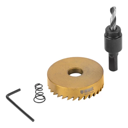 Коронка по металлу HSS, 55 мм, нитридтитановое покрытие Denzel 724118 купить в Ханты-Мансийске