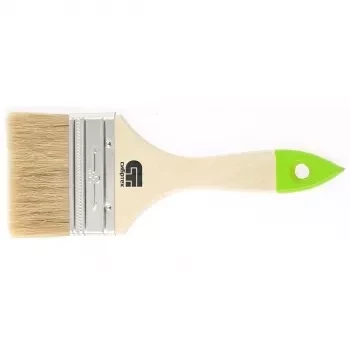 Кисть плоская 75 мм натуральная щетина деревянная ручка Сибртех 82265 купить в Ханты-Мансийске
