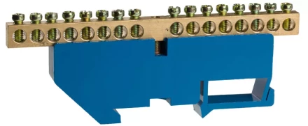 Шина СВЕТОЗАР нулевая на DIN-изоляторе, макс. ток 100А, 5,2мм, 16 полюсов 49807-16 купить в Ханты-Мансийске