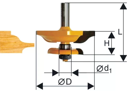 Фреза фигирейная горизонтальная двусторонние Ф79,4 мм хвостовик 12 мм Энкор 46581 46581 купить в Ханты-Мансийске