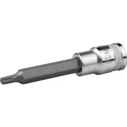 Торцовая бита-головка KRAFTOOL "INDUSTRIE QUALITAT", удлиненная, материал S2, TORX, сатинированная, 1/2", Т27 27906-27_z01