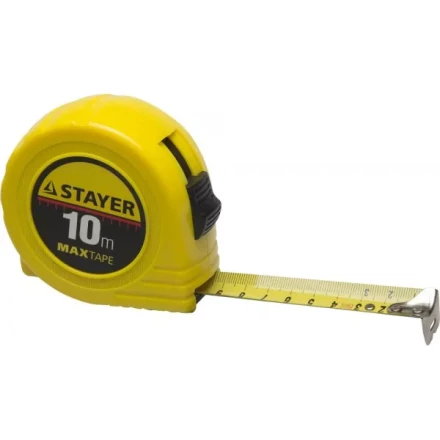 Рулетка STAYER &quot;МASTER&quot; &quot;MaxTape&quot;, пластиковый корпус, 10м/25мм 34014-10-25 купить в Ханты-Мансийске