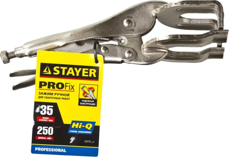 Зажим STAYER "PROFI" "PRO-Fix" ручной, сварщика, 250x35мм 22470_z01 купить в Ханты-Мансийске