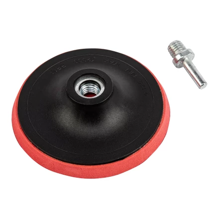 Насадка для дрели и УШМ с липучкой, 125 мм, с адаптером c М14 на d8 Сибртех 76235 купить в Ханты-Мансийске