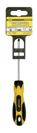 Отвертка шлицевая 0,6х3,0х75 мм Энкор 19500 купить в Ханты-Мансийске