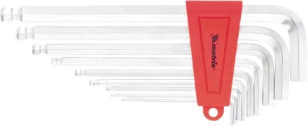 Набор ключей шестигранных имбусовых HEX, 1,5–10 мм, CrV,  9 шт., экстра-длин, c шаром, сатин  MATRIX 16410 купить в Ханты-Мансийске