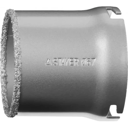 Коронка STAYER "PROFESSIONAL" кольцевая с карбидно-вольфрамовой крошкой, d=67мм 33345-67 купить в Ханты-Мансийске