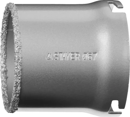 Коронка STAYER "PROFESSIONAL" кольцевая с карбидно-вольфрамовой крошкой, d=67мм 33345-67 купить в Ханты-Мансийске