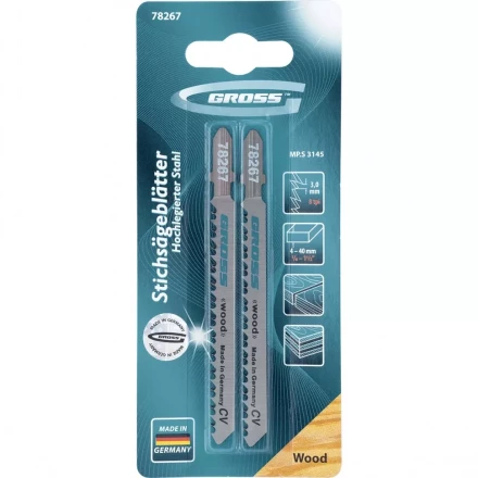 Полотна для электролобзика по дереву 2 шт 3145 GROSS 78267 купить в Ханты-Мансийске
