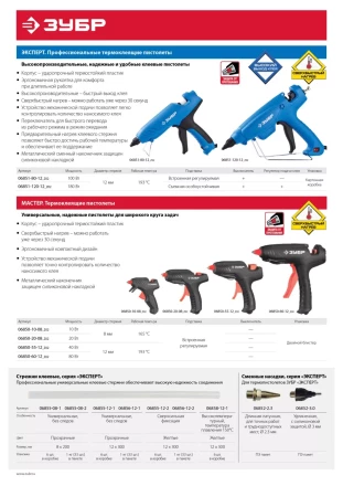 Стержни клеевые для термоклеящих пистолетов серия ЭКСПЕРТ купить в Ханты-Мансийске
