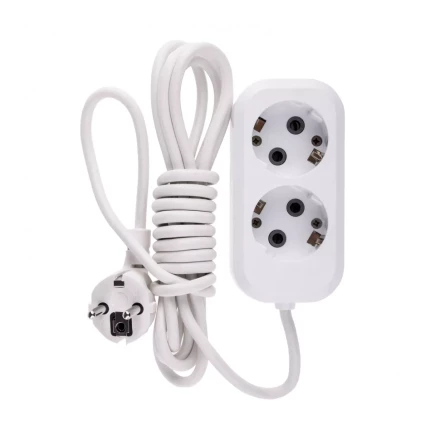 Удлинитель бытовой серия УХз-10-203 с заземлением 3 м 2 розетки 10 А Denzel 95961 купить в Ханты-Мансийске