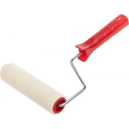 МИДИ-валик ЗУБР ЭКСПЕРТ &quot;ВЕЛЮР&quot;, 100% шерсть, ворс 4мм, ручка 6мм, d=32/150мм 03535-15