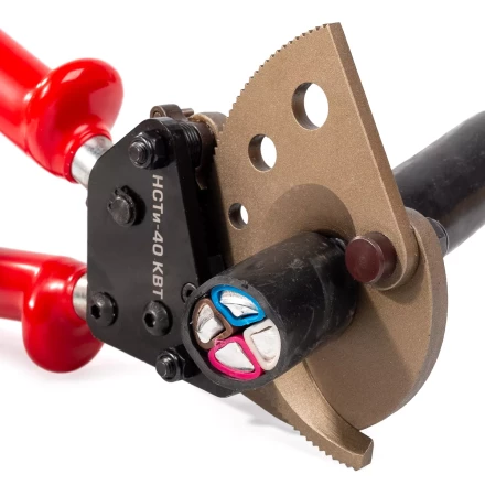 Секторные ножницы диэлектрические КВТ НСТи-40 для резки кабелей до 40 мм, проводов АС со стальным сердечником и прутков из низкоуглеродистой стали (84395) купить в Ханты-Мансийске