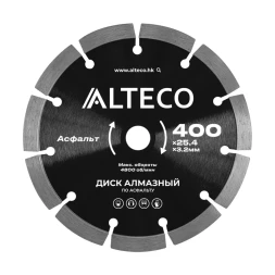 Диск алмазный по асфальту ALTECO 400x25.4x3.2 мм 66486