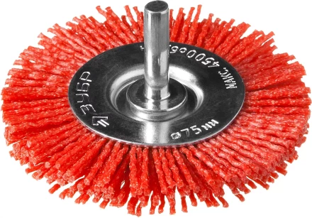 ЗУБР &quot;ПРОФЕССИОНАЛ&quot;. Щетка дисковая для дрели, нейлоновая проволока с абразивным покрытием, 75мм 35161-075_z02 купить в Ханты-Мансийске